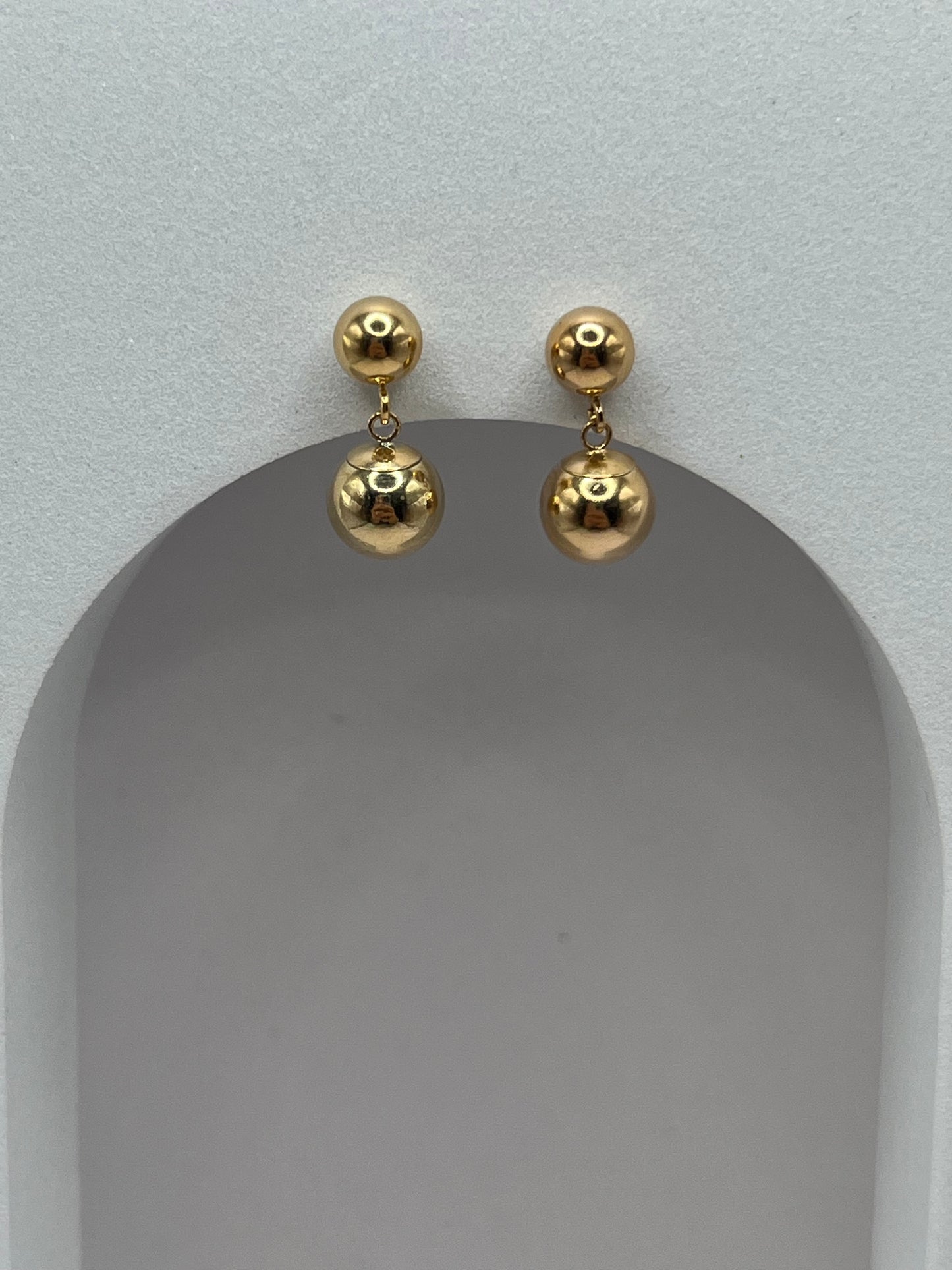 enewton 8mm Ball Drop Gold Earrings