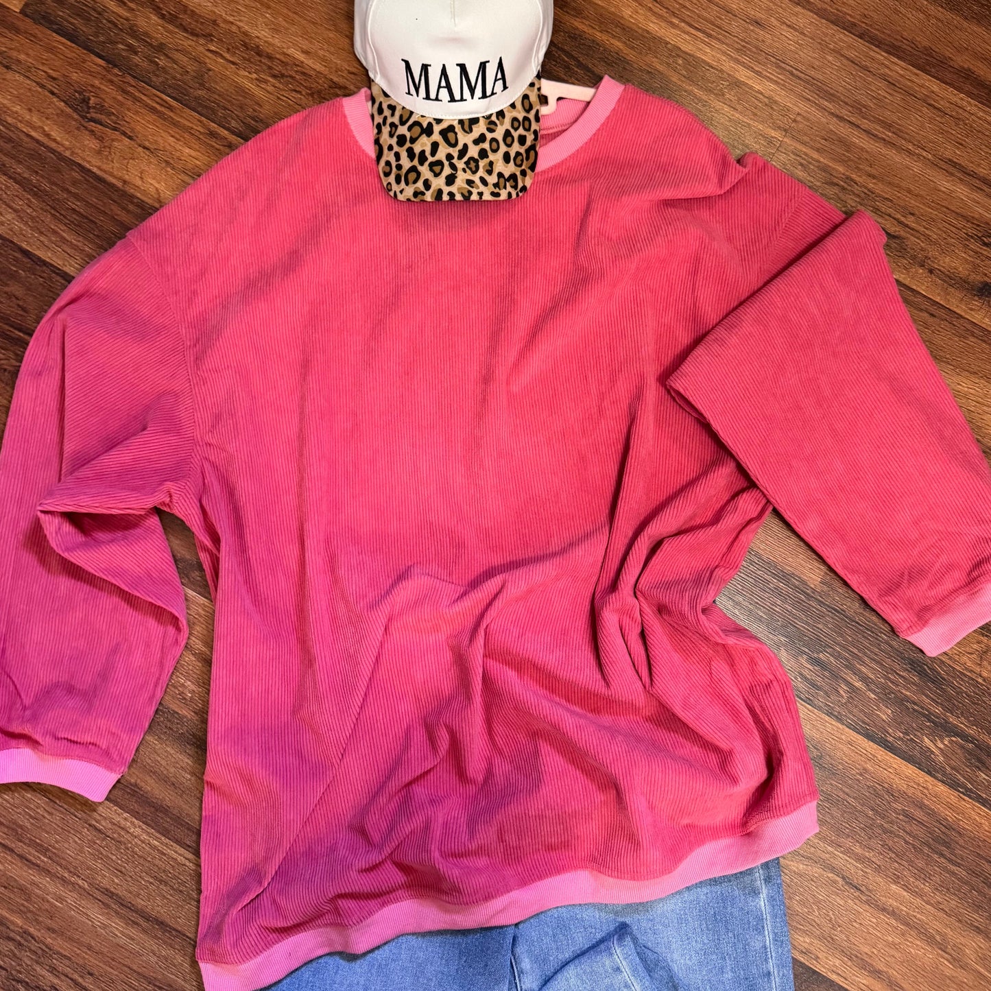 Ribbed Oversized Sweatshirt