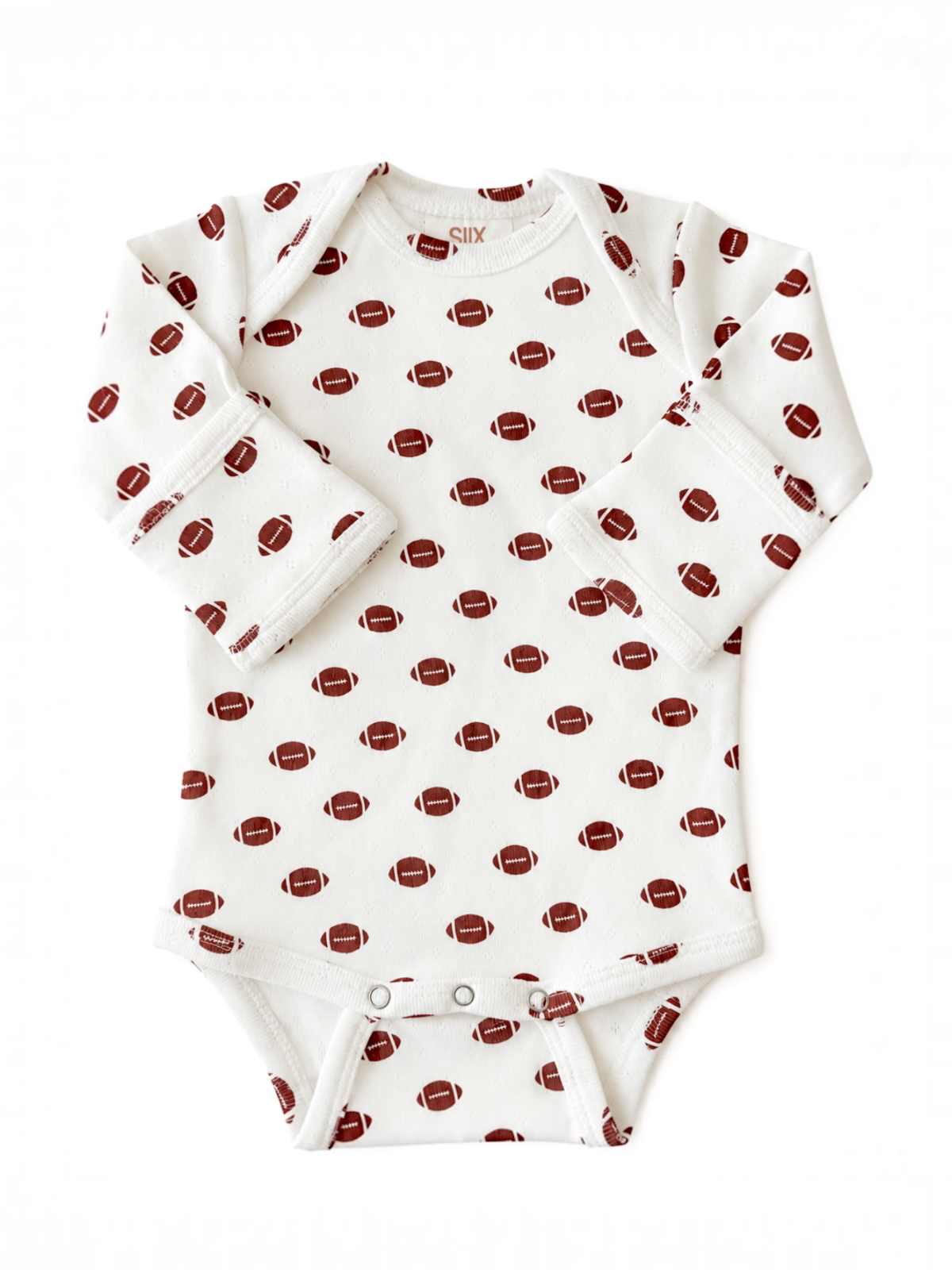 Football - Organic Pointelle Long Sleeve Bodysuit
