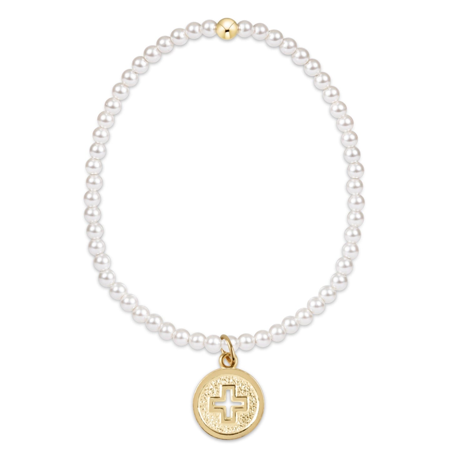 enewton Extends Classic Pearl 3mm Signature Cross Disc Bracelet