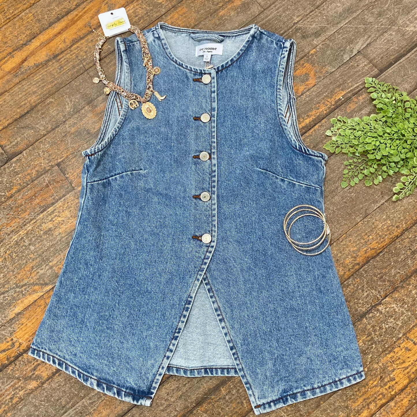 Sleeveless Denim Vest