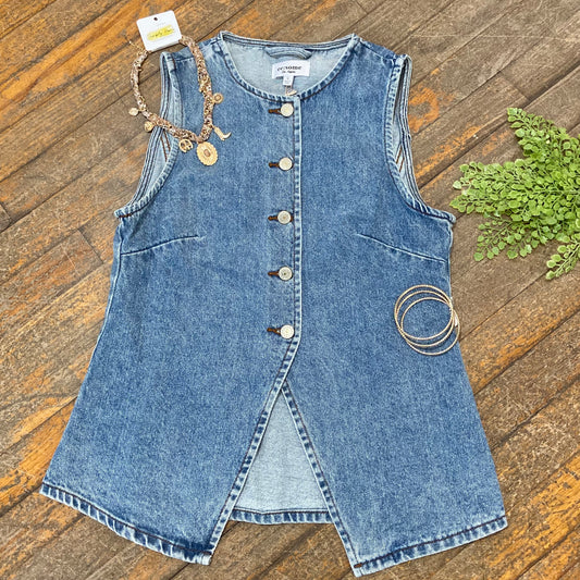 Sleeveless Denim Vest