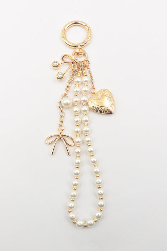 Pearl and Gold Purse Charm