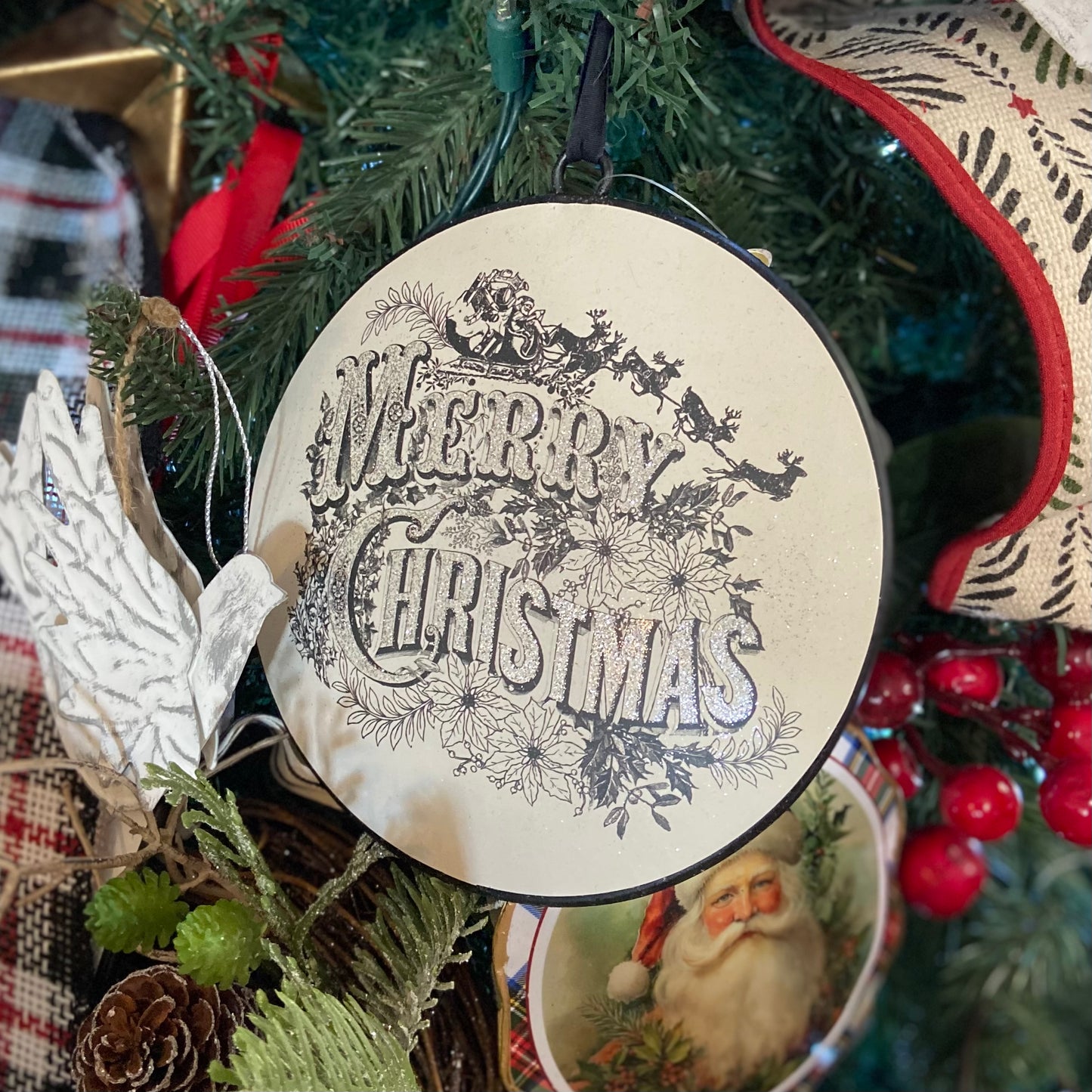 Vintage Merry Christmas Ornament