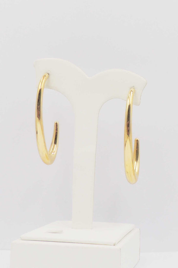 Gold Oval Earrings