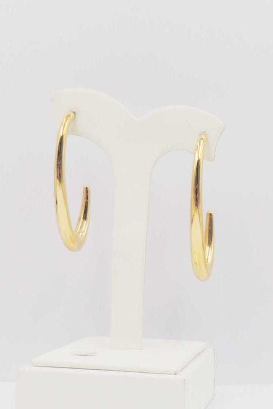 Gold Oval Earrings