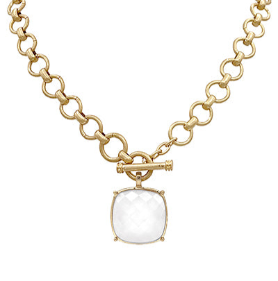 Big Stone Pendant Necklace