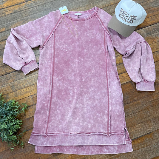 Mineral Washed Mini Dress