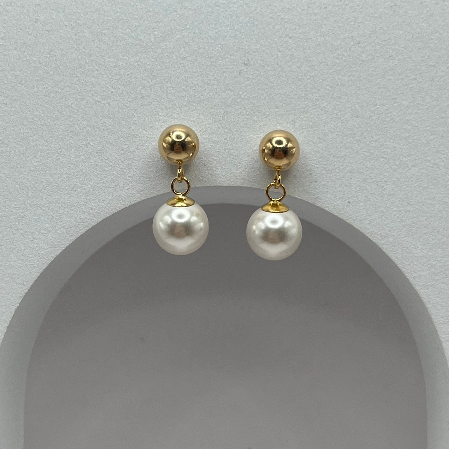 enewton 8mm Ball Drop Pearl Earrings