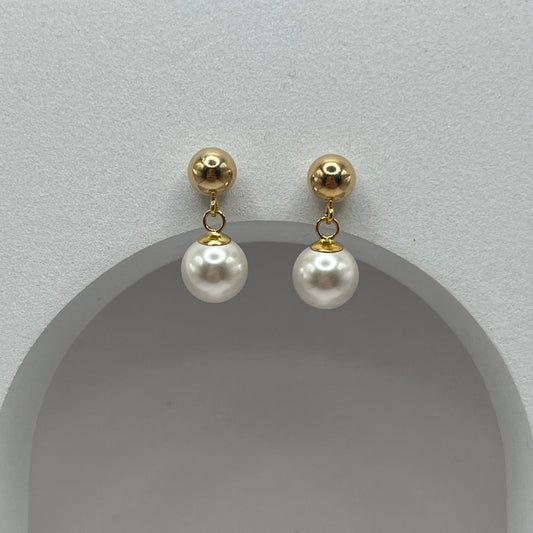 enewton 8mm Ball Drop Pearl Earrings