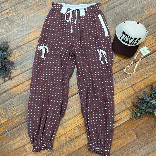 Striped Drawstring Joggers