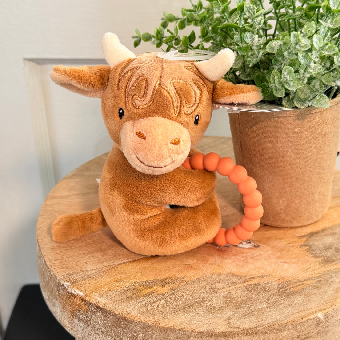 Highland Cow Teether Rattle