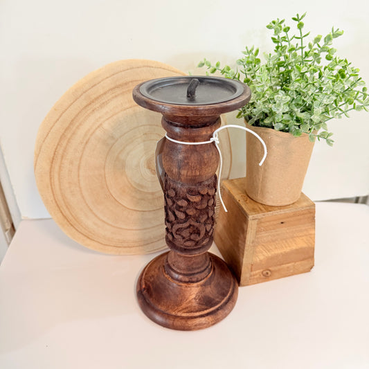 Mango Walnut Candle Holder