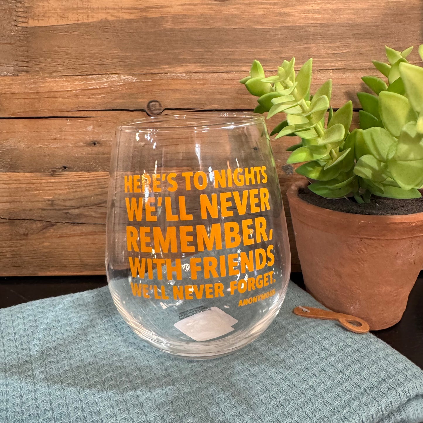 To Nights We'll Never Remember Wine Glass