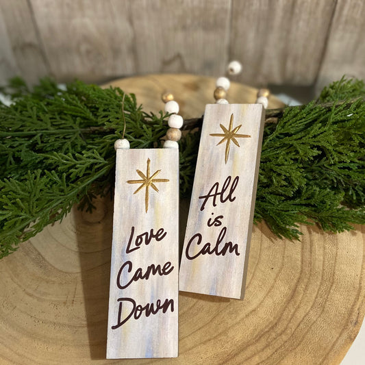 Wooden Plaque Ornament