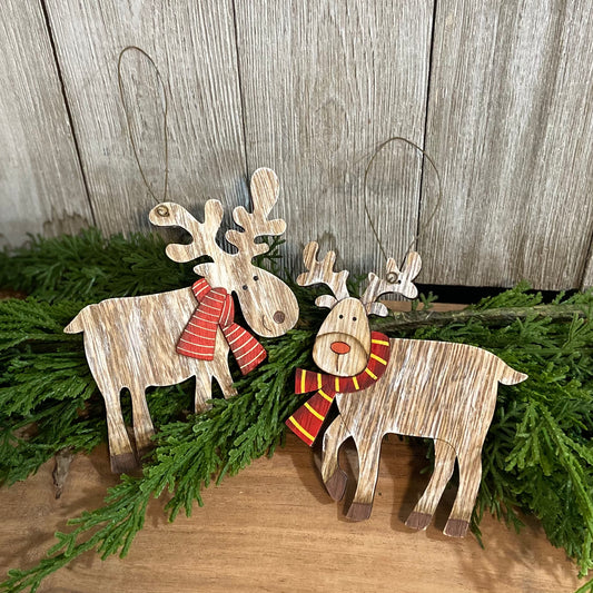 Deer or Moose Wooden Ornament