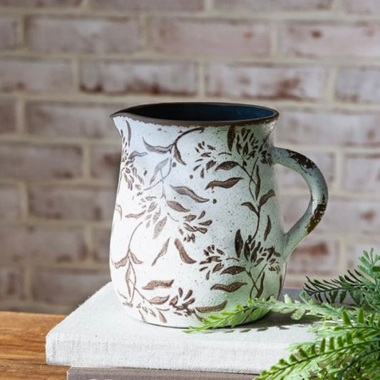 7" Brown Leaf Vase