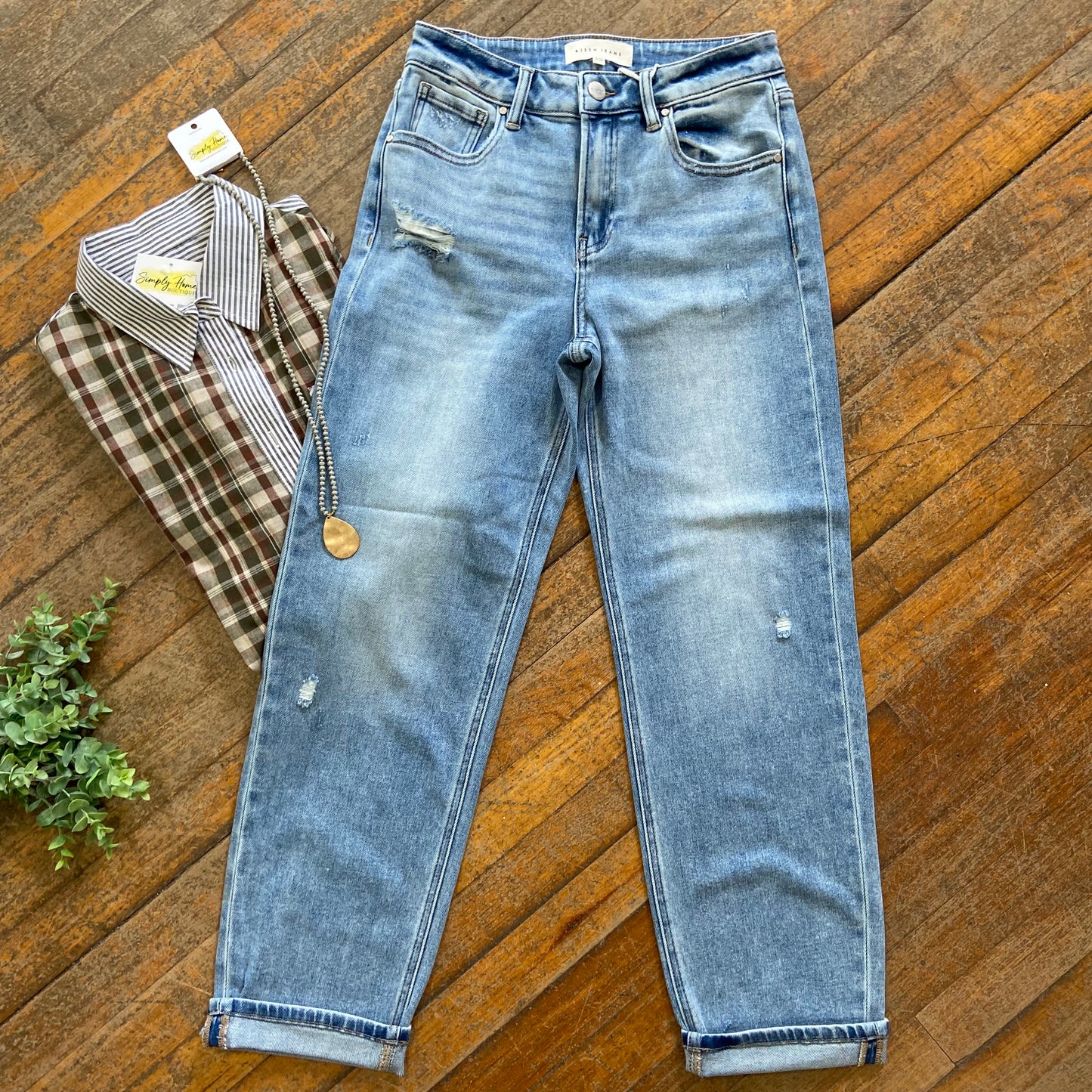 Risen High Rise Boyfriend Jeans