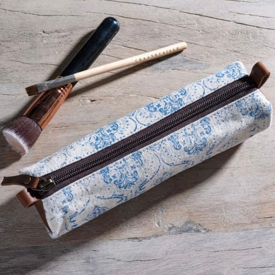 Blue Fleur Pencil Case