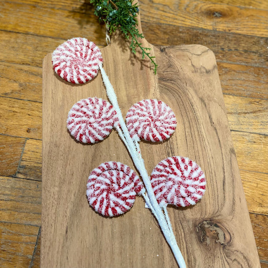 Red and White Lollipop Spray
