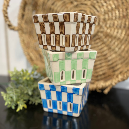 Checkered Berry Basket
