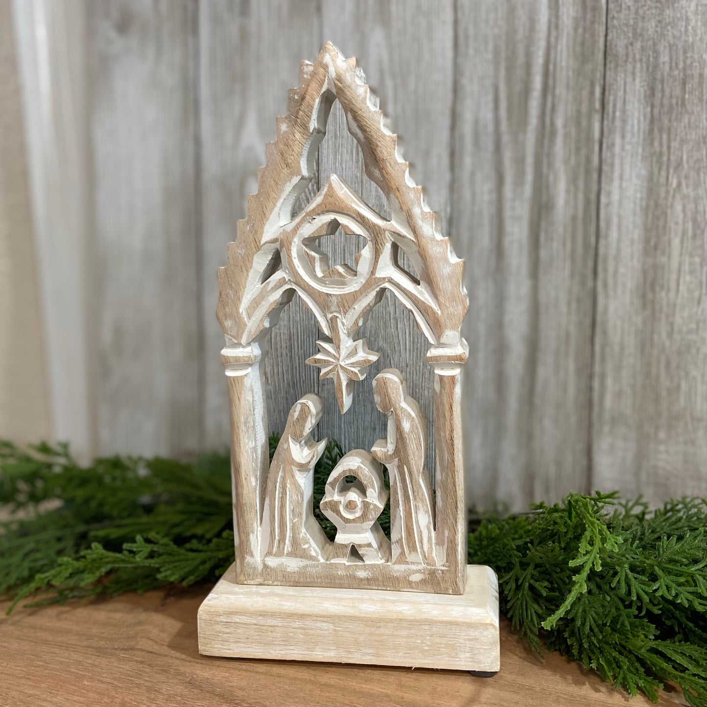 Wooden Arch Nativity