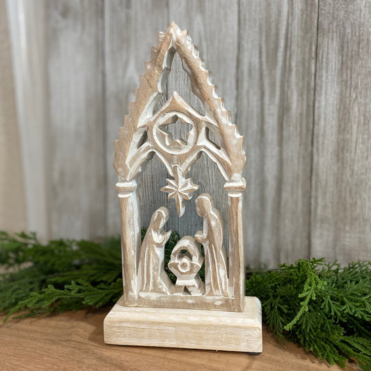 Wooden Arch Nativity