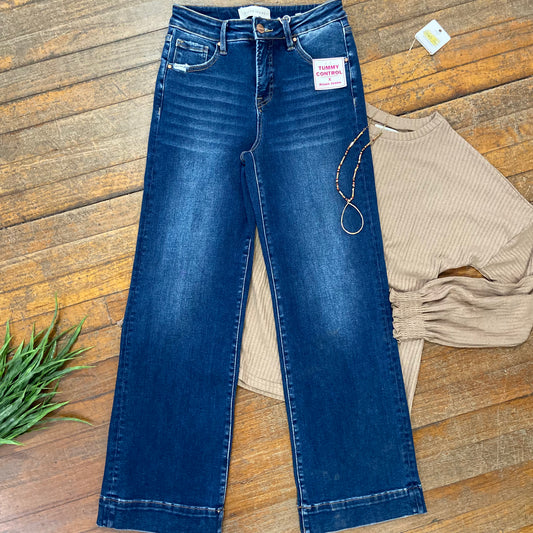 Risen High Rise Straight Jeans