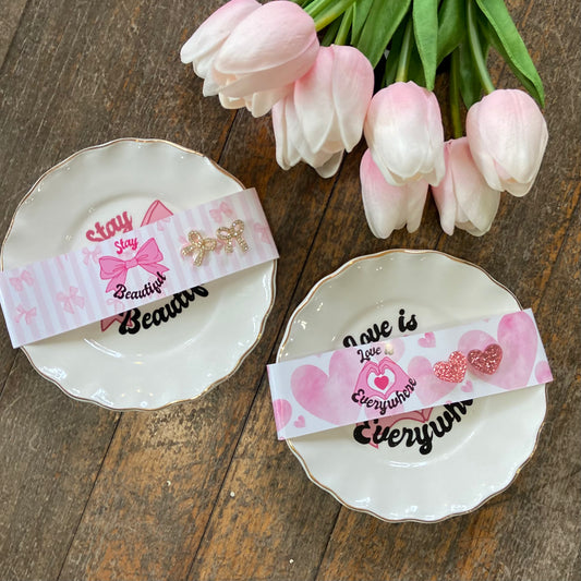 Bow or Heart Dish with Earrings