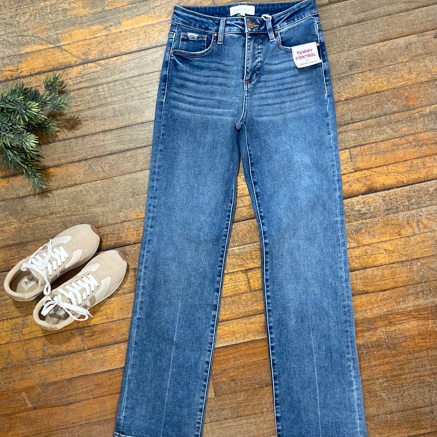 Risen Tummy Control Straight Jeans