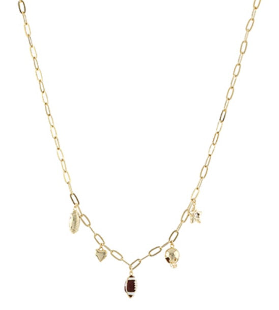 Football Charm Necklace