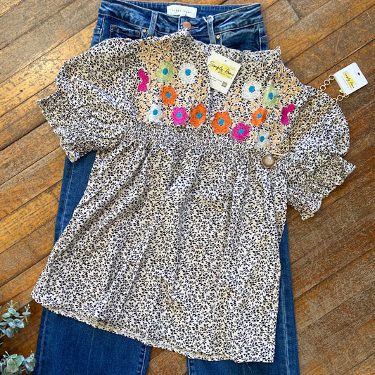 Floral Embroidered Blouse