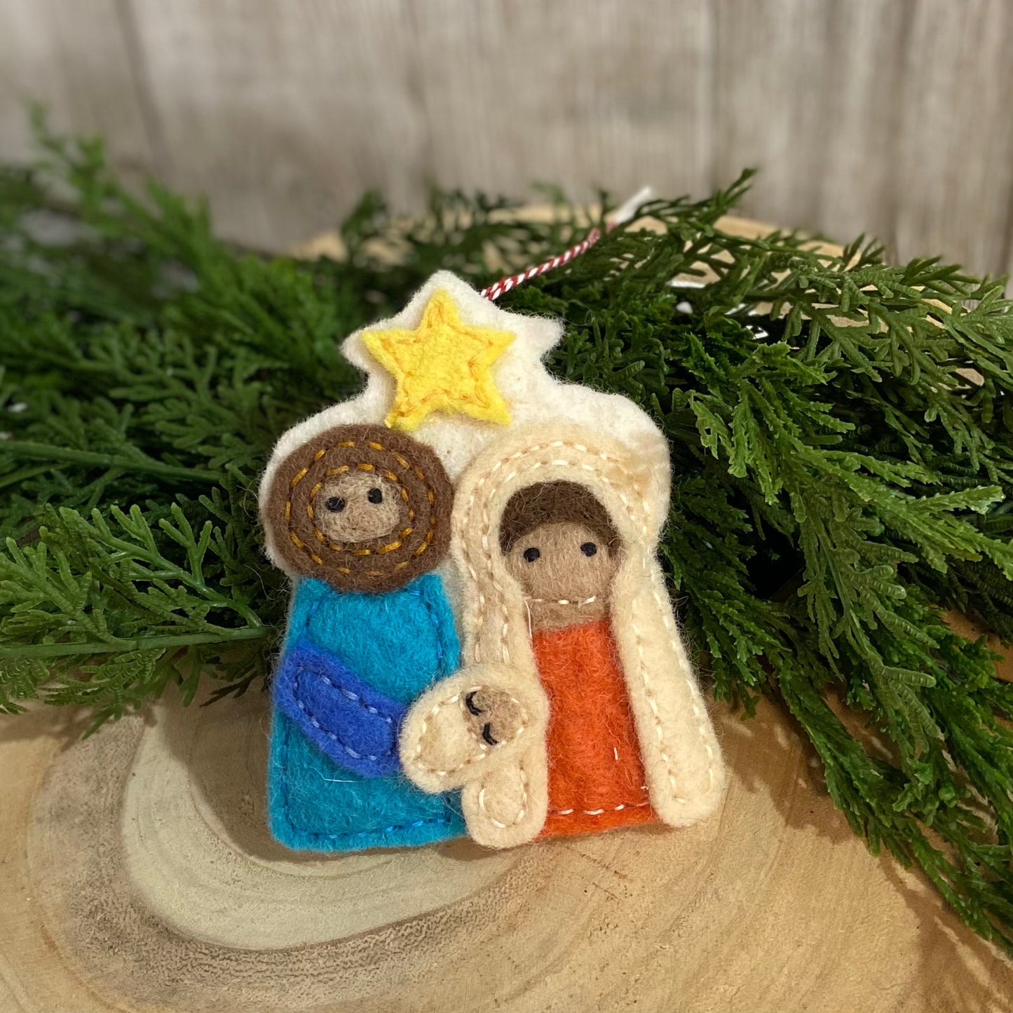 Nativity Wool Ornament