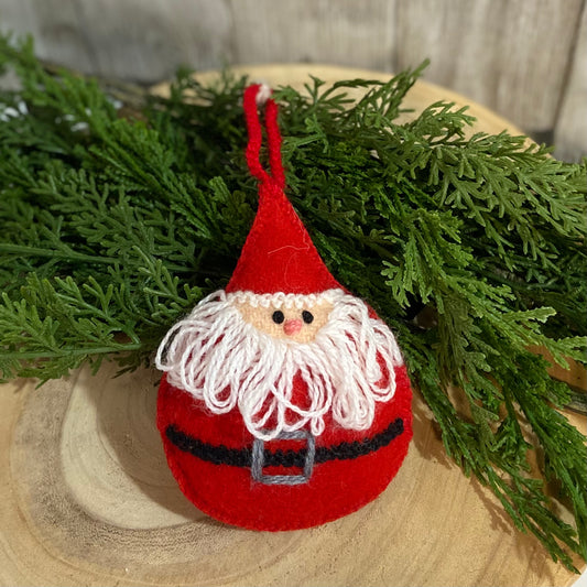 Santa Embroidered Ornament