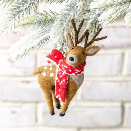 Fuzzy Deer Ornament