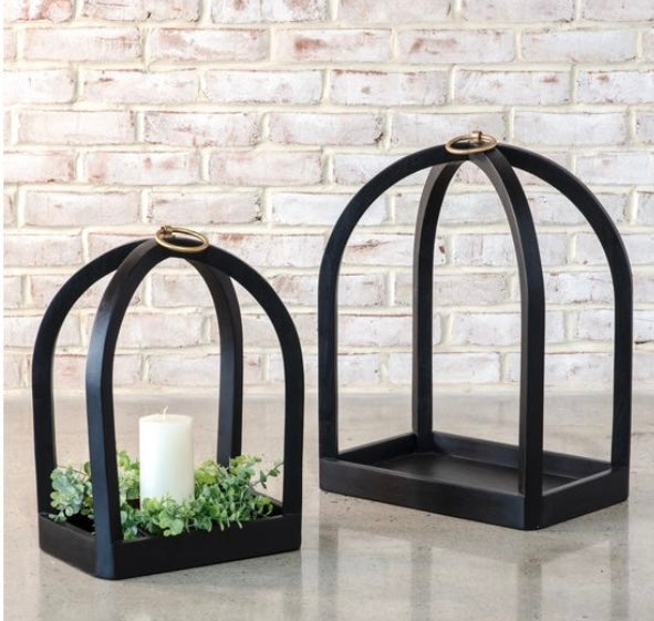 Black Wooden Lantern