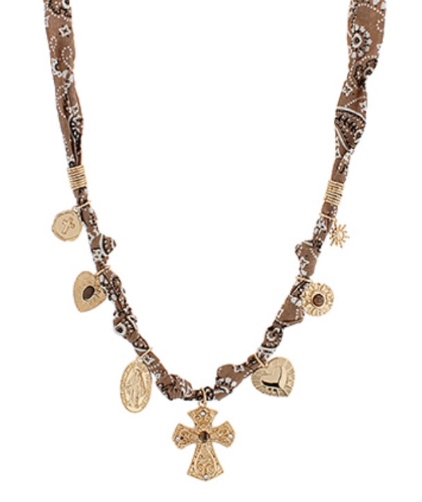Cross Scarf Necklace