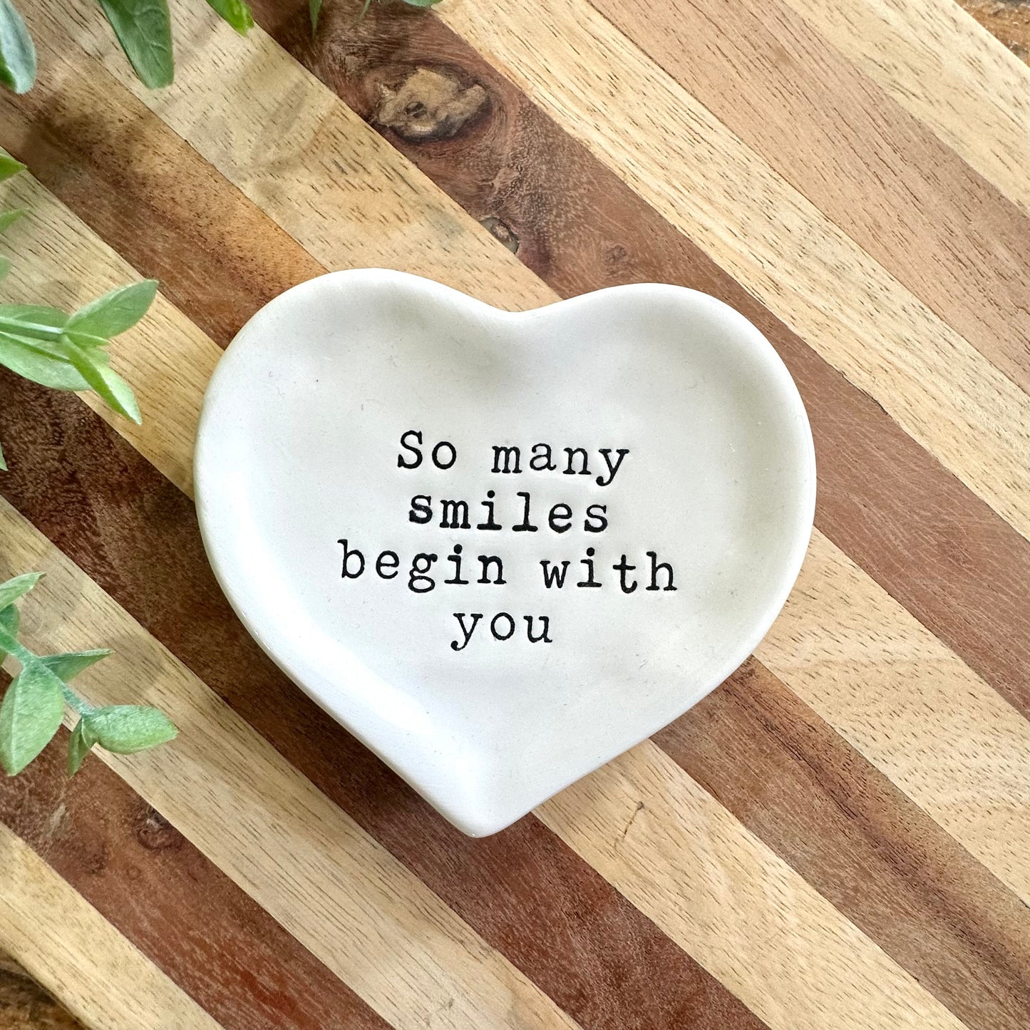 Ceramic Heart Trinket Dish