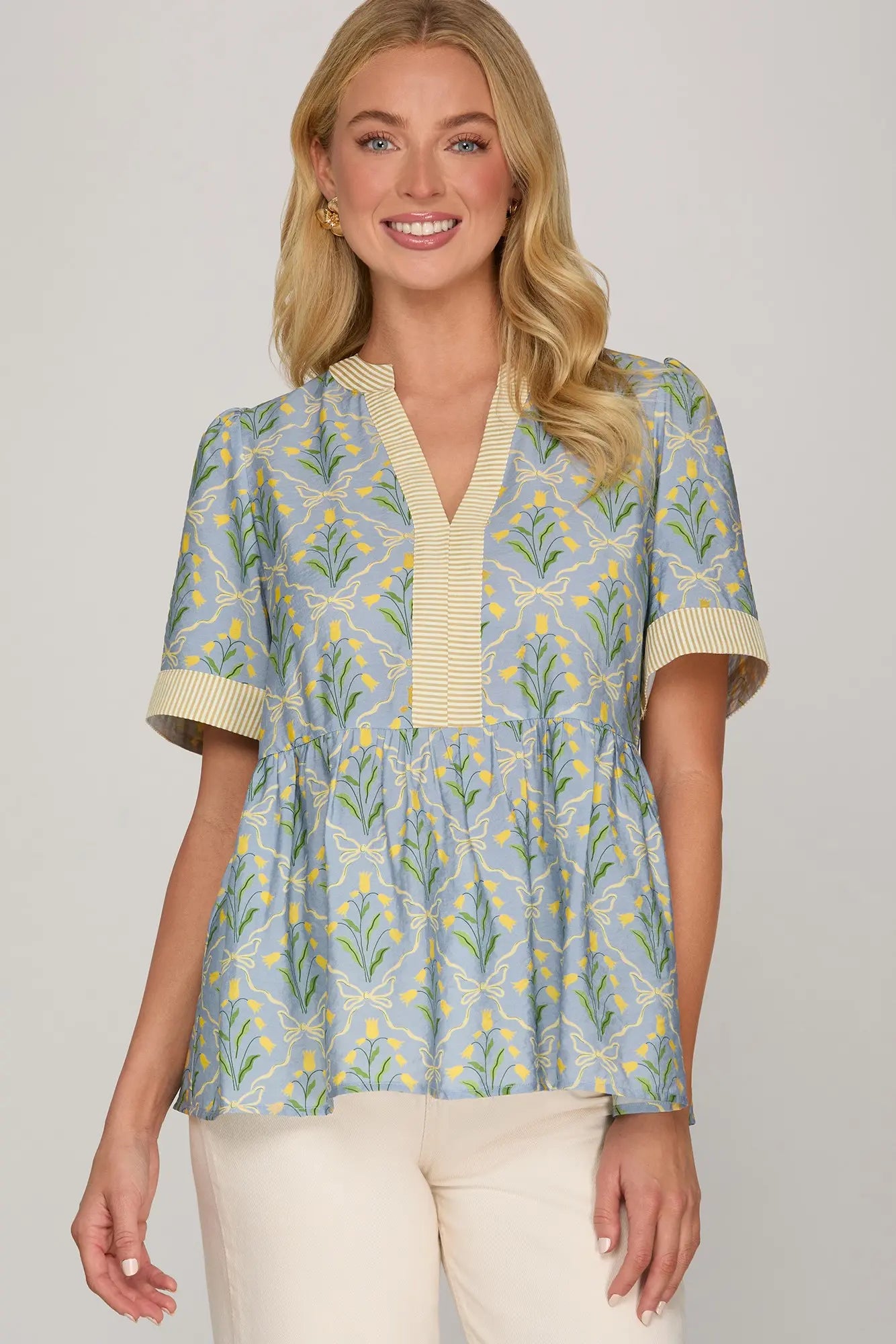 Printed Woven Top