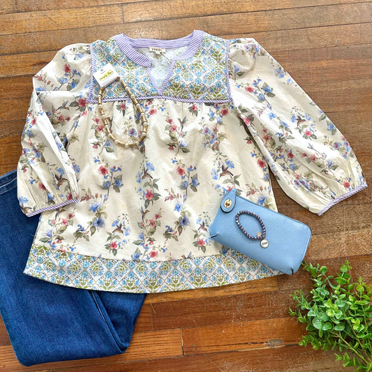Peasant Floral Top