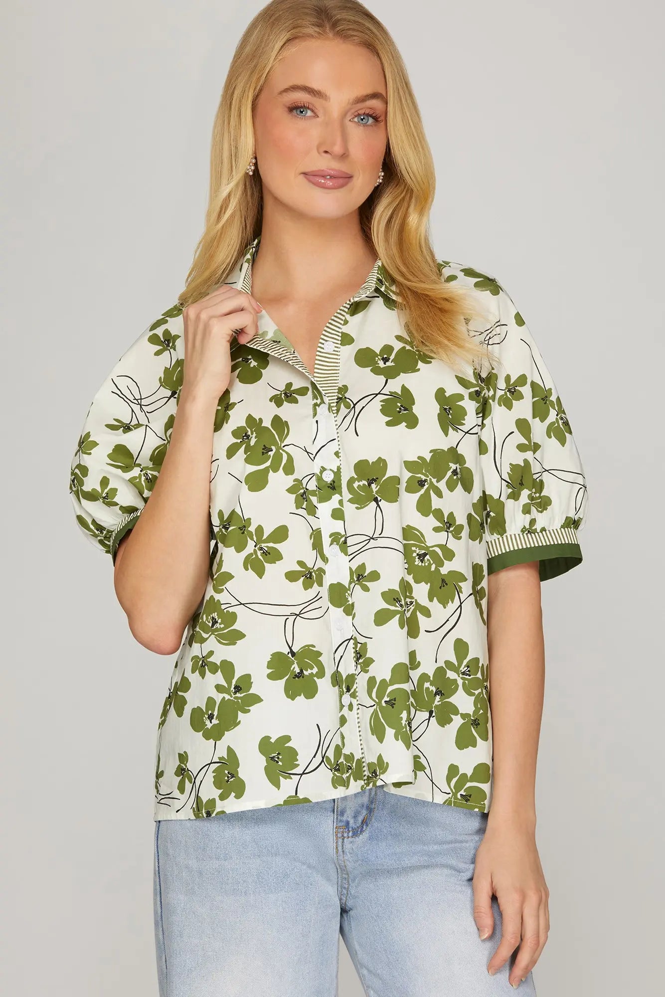 Floral Button Down Top