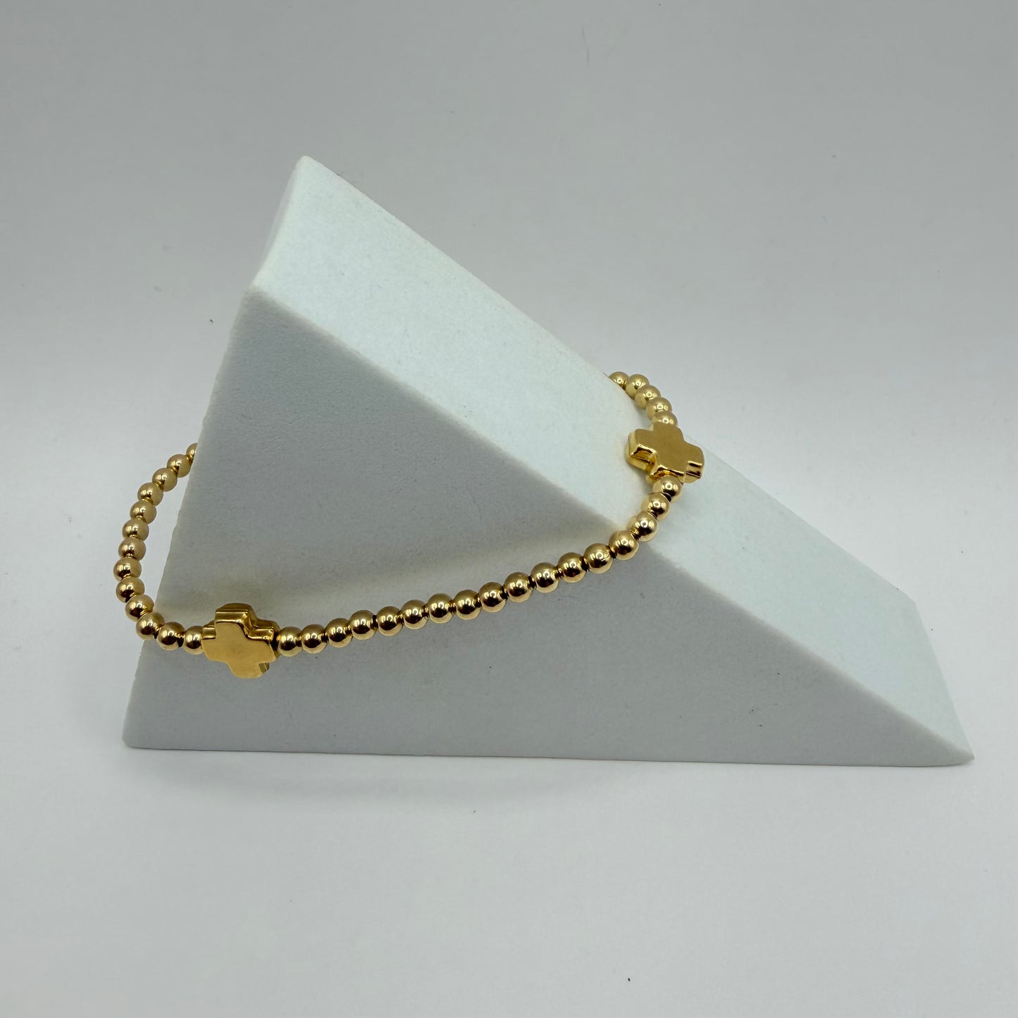 enewton Signature Cross 3mm Gold Bracelet- Gold