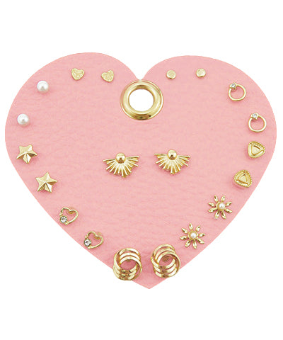 Heart and Star Stud Earrings