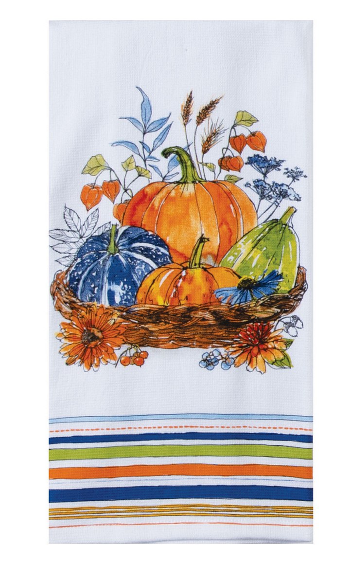 Fall Pumpkin Basket Towel
