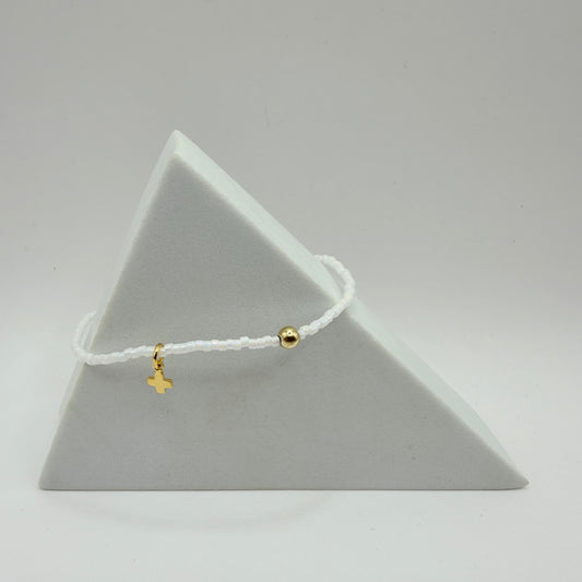 enewton Hope Classic Silky White Bracelet- Signature Cross
