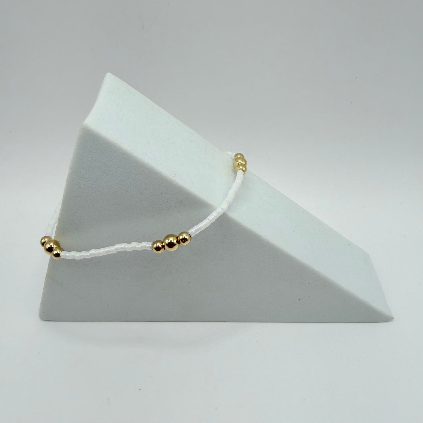 enewton Hope Purpose Gold Bracelet- Silky White