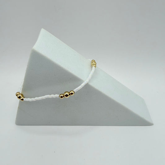 enewton Hope Purpose Gold Bracelet- Silky White