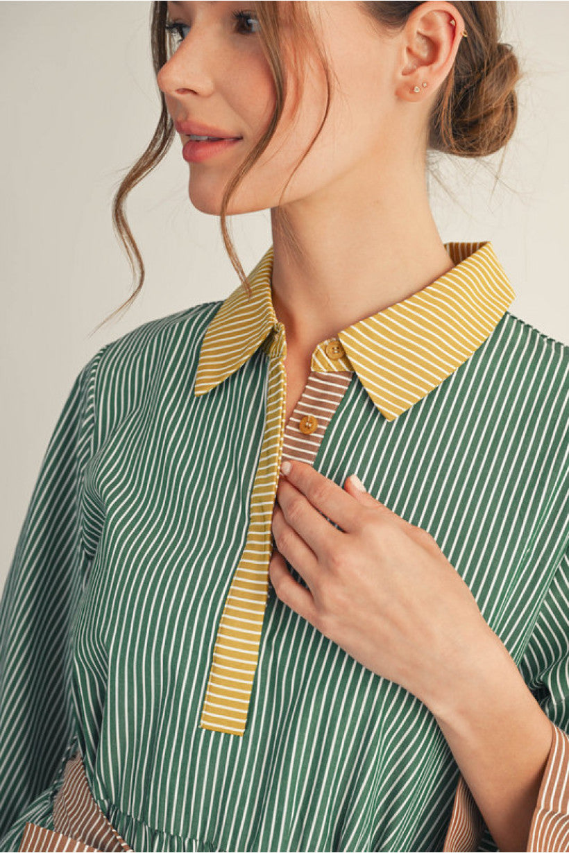 Stripe Midi Dress