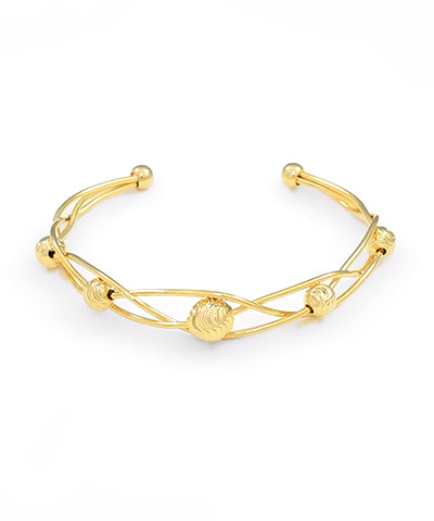 Ball Accent Wire Cuff