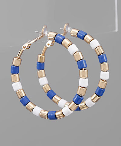 Beaded Hoop Earrings
